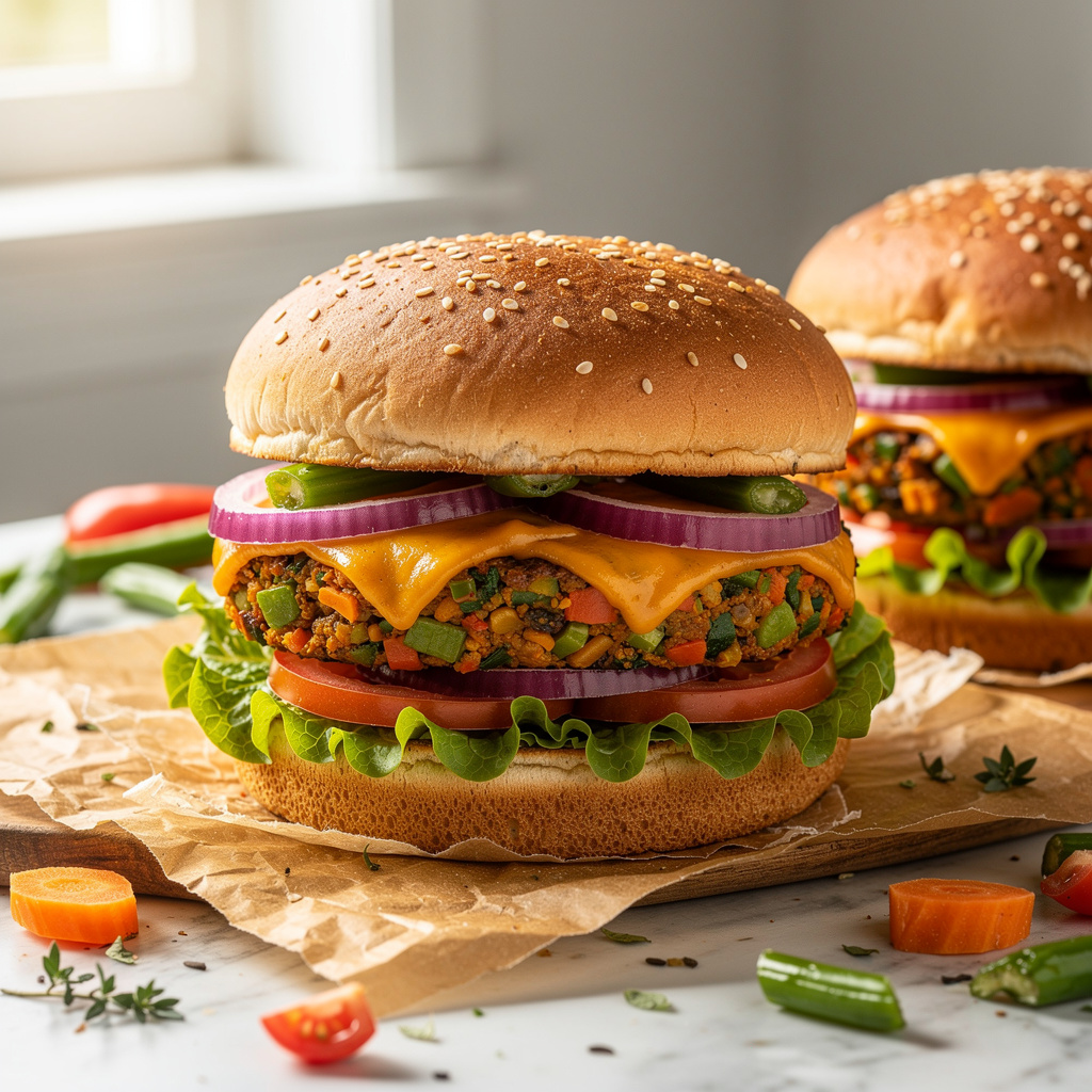 New American Veggie Cheeseburgers