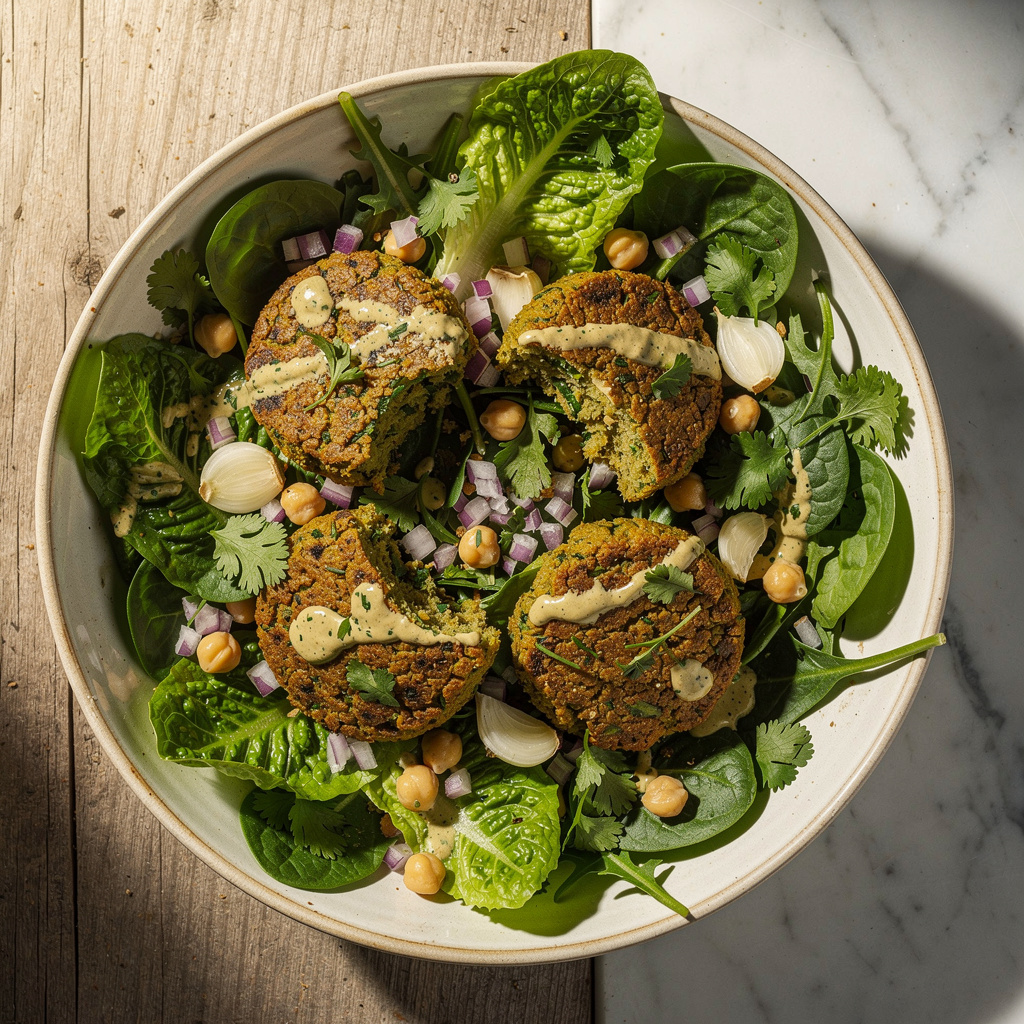 Baked Falafel Salad