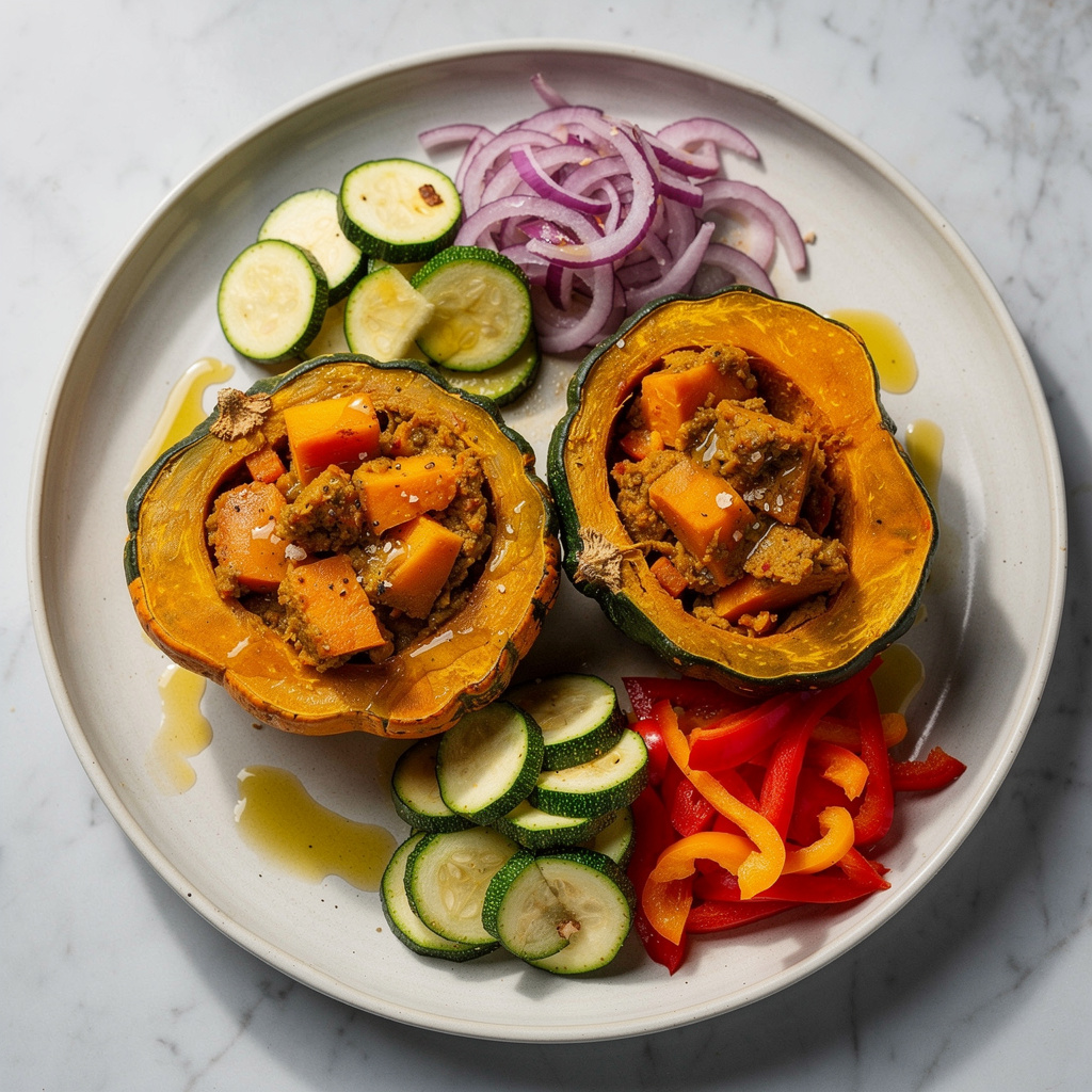 Stuffed Kabocha Squash (Vegan & Paleo)