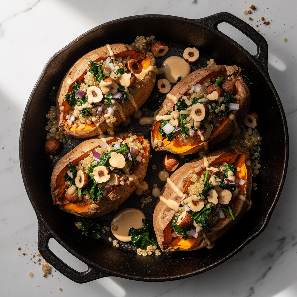 Quinoa Stuffed Sweet Potatoes