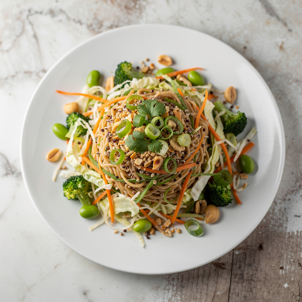 Thai-Style Slaw with Peanuts and Ramen Noodles