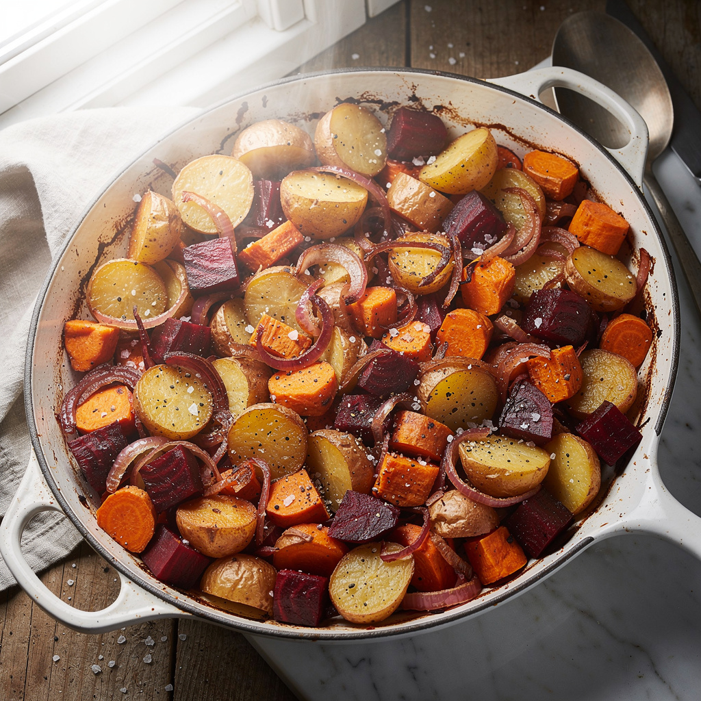 Baked Vegan Red Flannel Hash