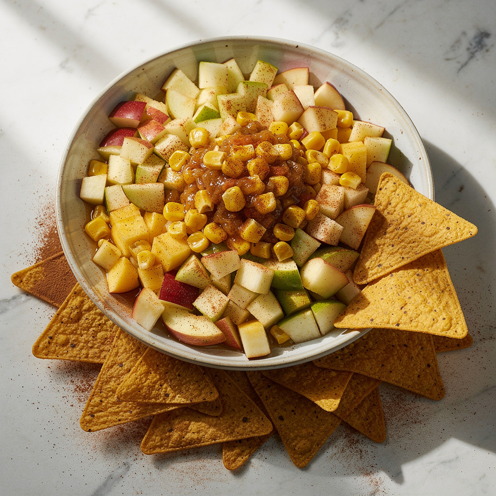 Apple Salsa with Cinnamon Tortilla Chips