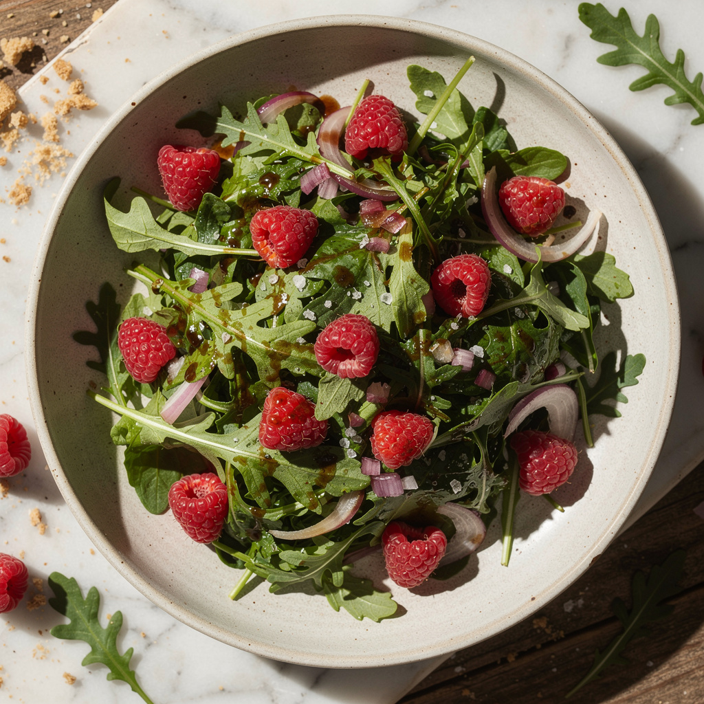 Arugula Salad with Raspberry Vinaigrette