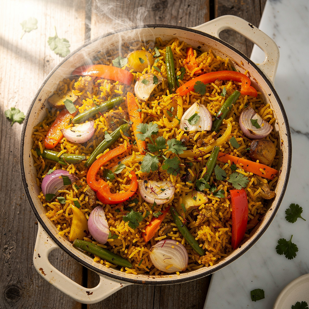 Baked Vegetable Biryani