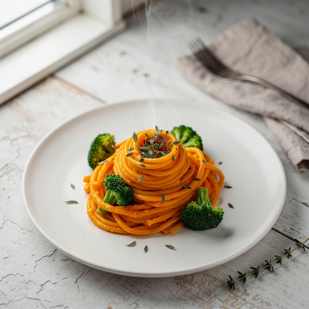 Butternut Squash Mac and Cheese with Broccoli