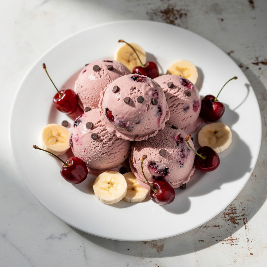 Cherry Soft-Serve Ice Cream