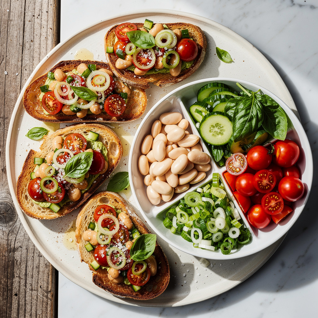 Cherry Tomato Bruschetta Tartines