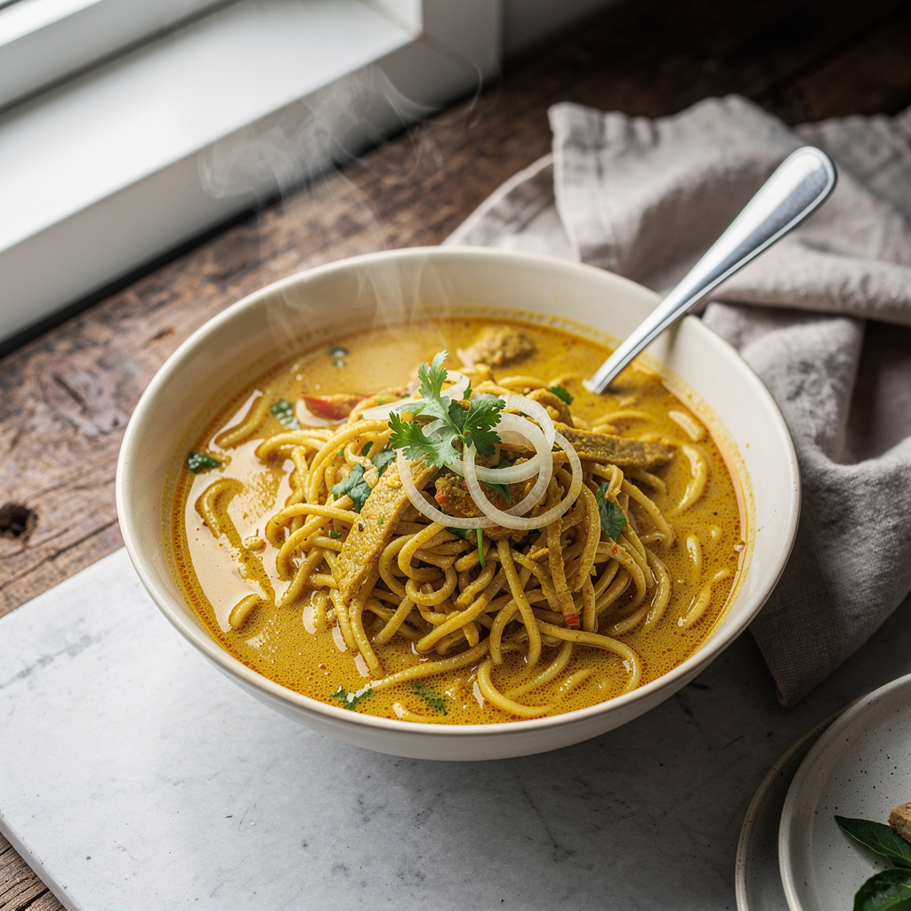 Khow Suey (Burmese Curry Noodle Soup)