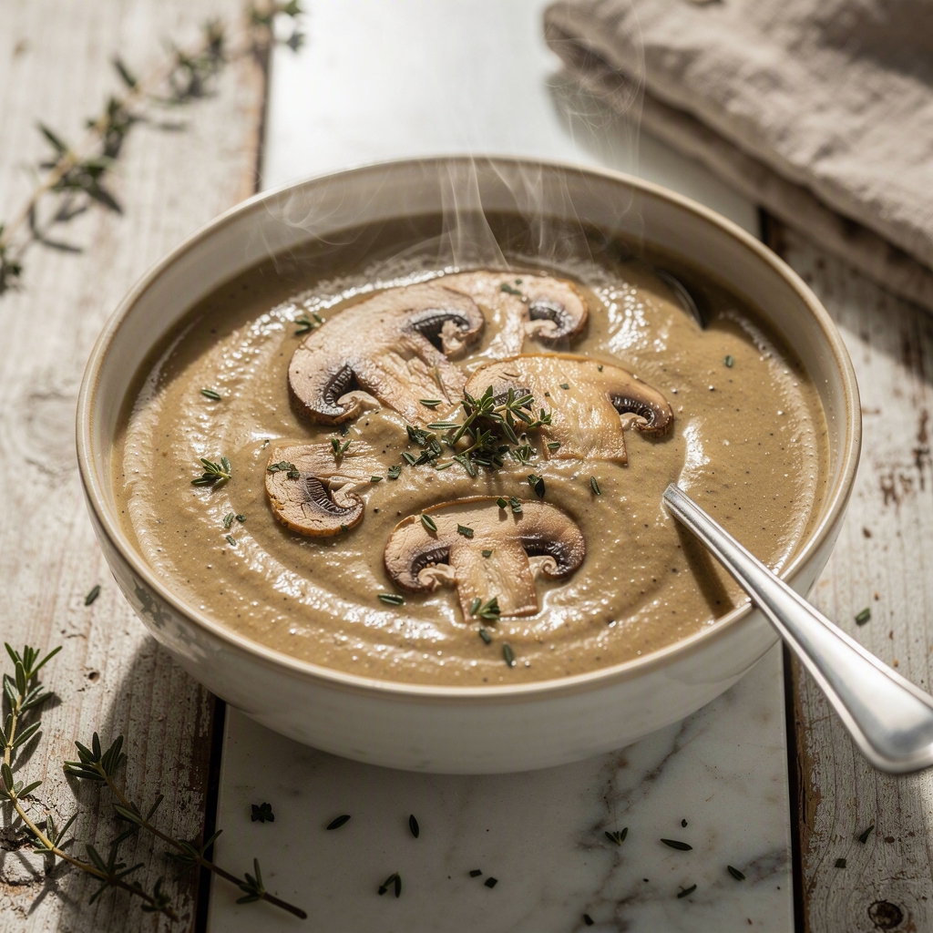 Vegan Cream of Mushroom Soup Recipe
