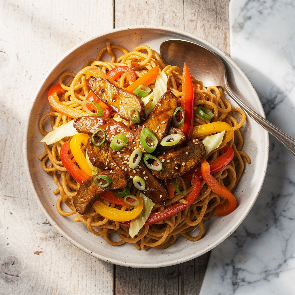 Crispy Noodles With Seitan Stir-Fry