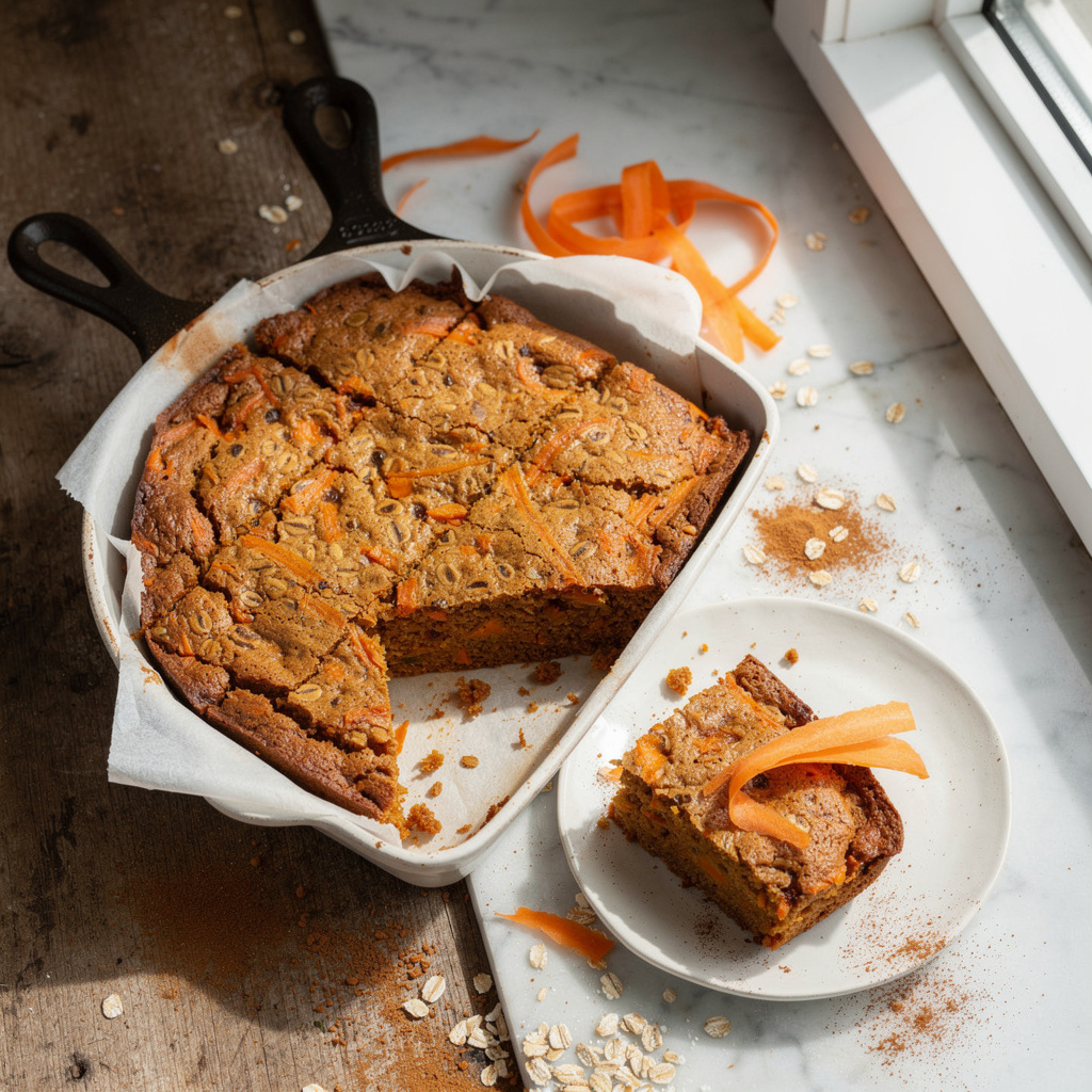 Carrot Cake Baked Oat Squares