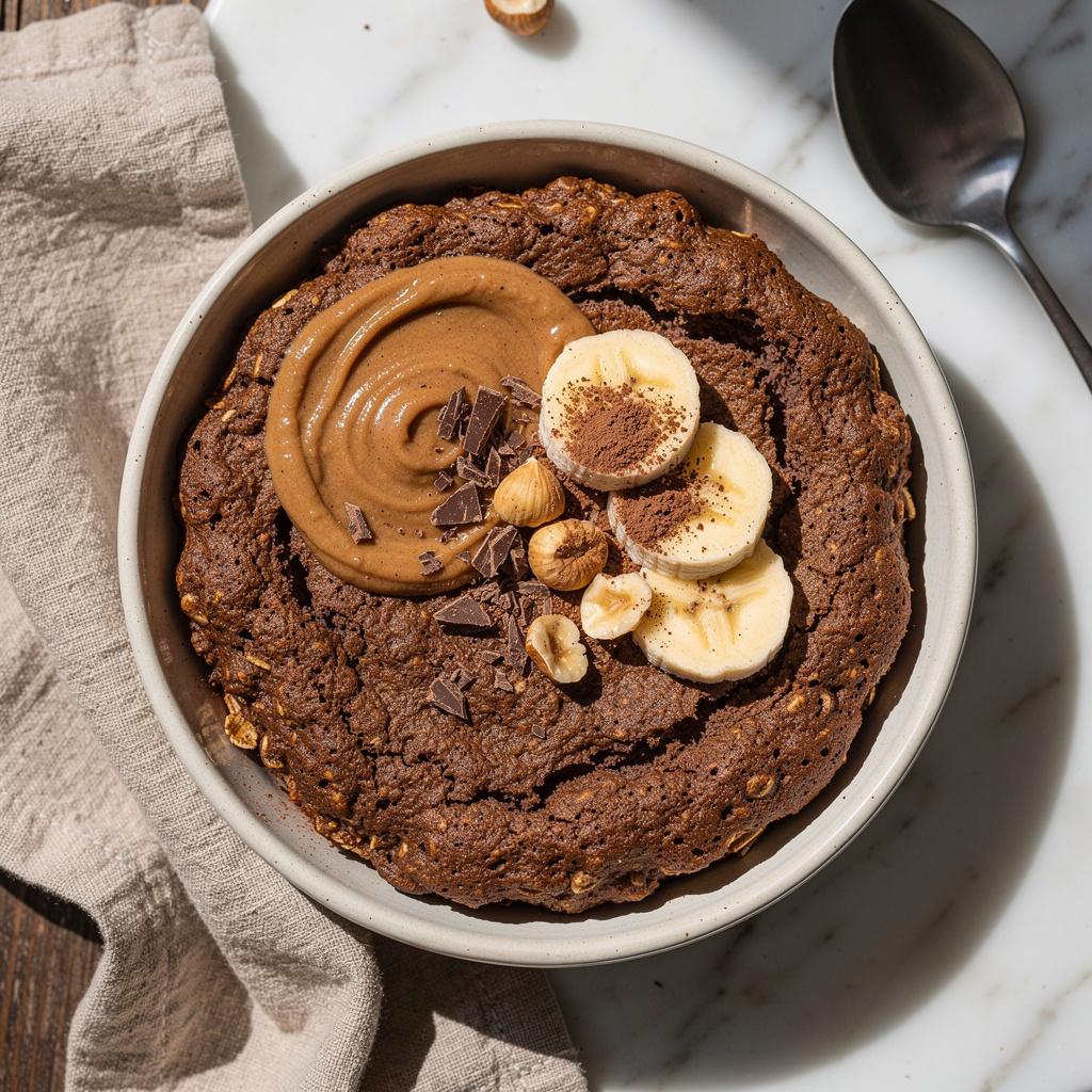 Chocolate Hazelnut Blended Baked Oats