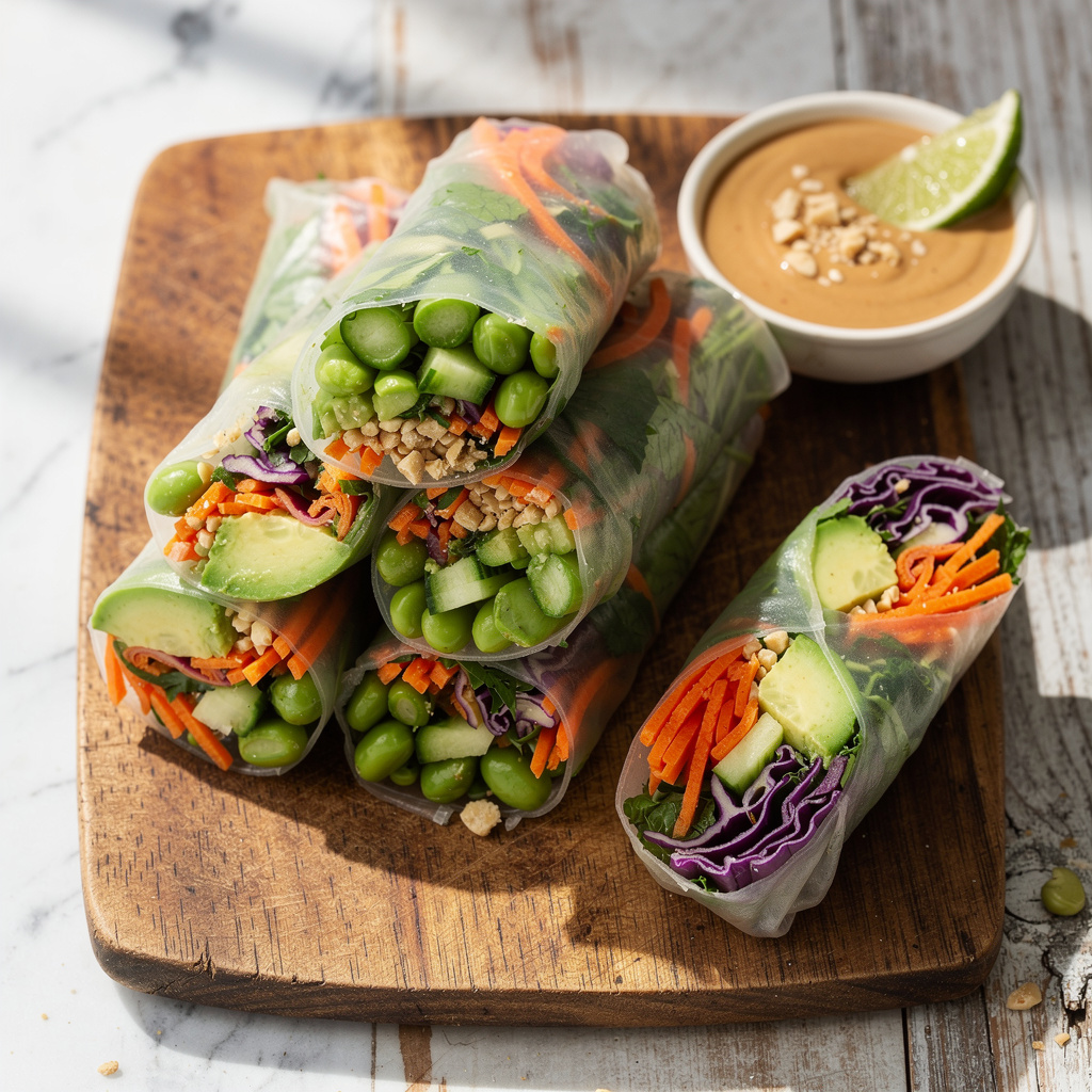 Spring Rolls with Peanut Sauce