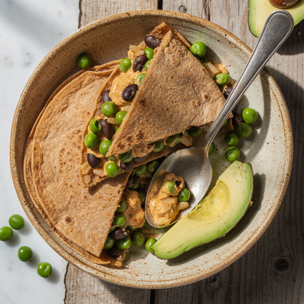 Fold-Up Rice and Black Bean Quesadillas