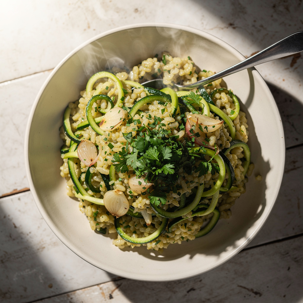 Herbed Vegan Risotto with Zoodles
